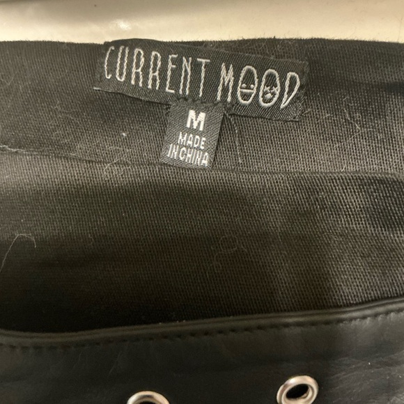 Dolls Kill Black Leather Buckle Skirt Current Mood - Picture 4 of 4